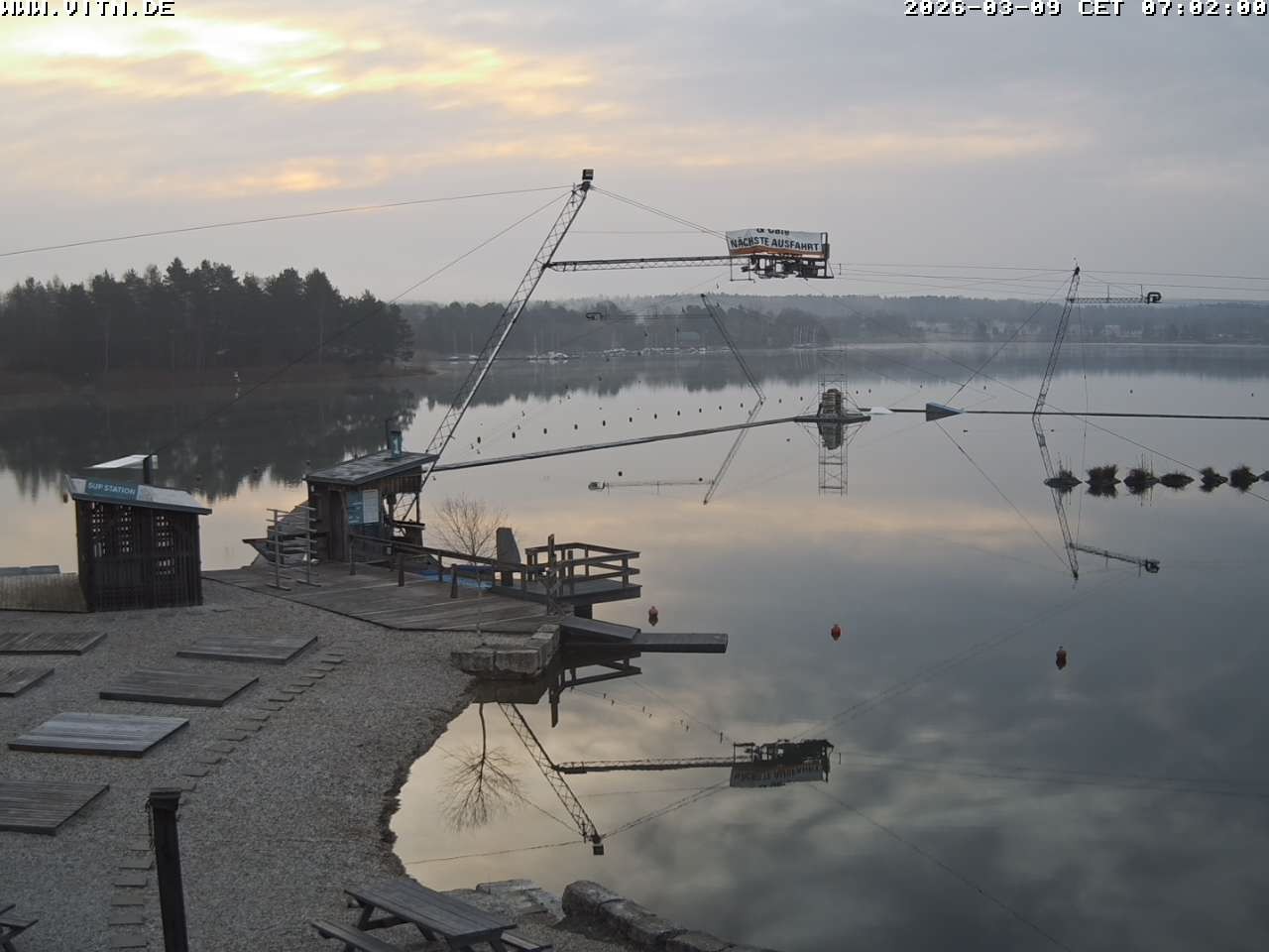 Archiv Foto Webcam Wakeboard- und Wasserskianlage am Steinberger See