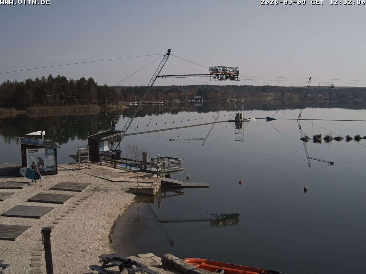 Archiv Foto Webcam Wakeboard- und Wasserskianlage am Steinberger See