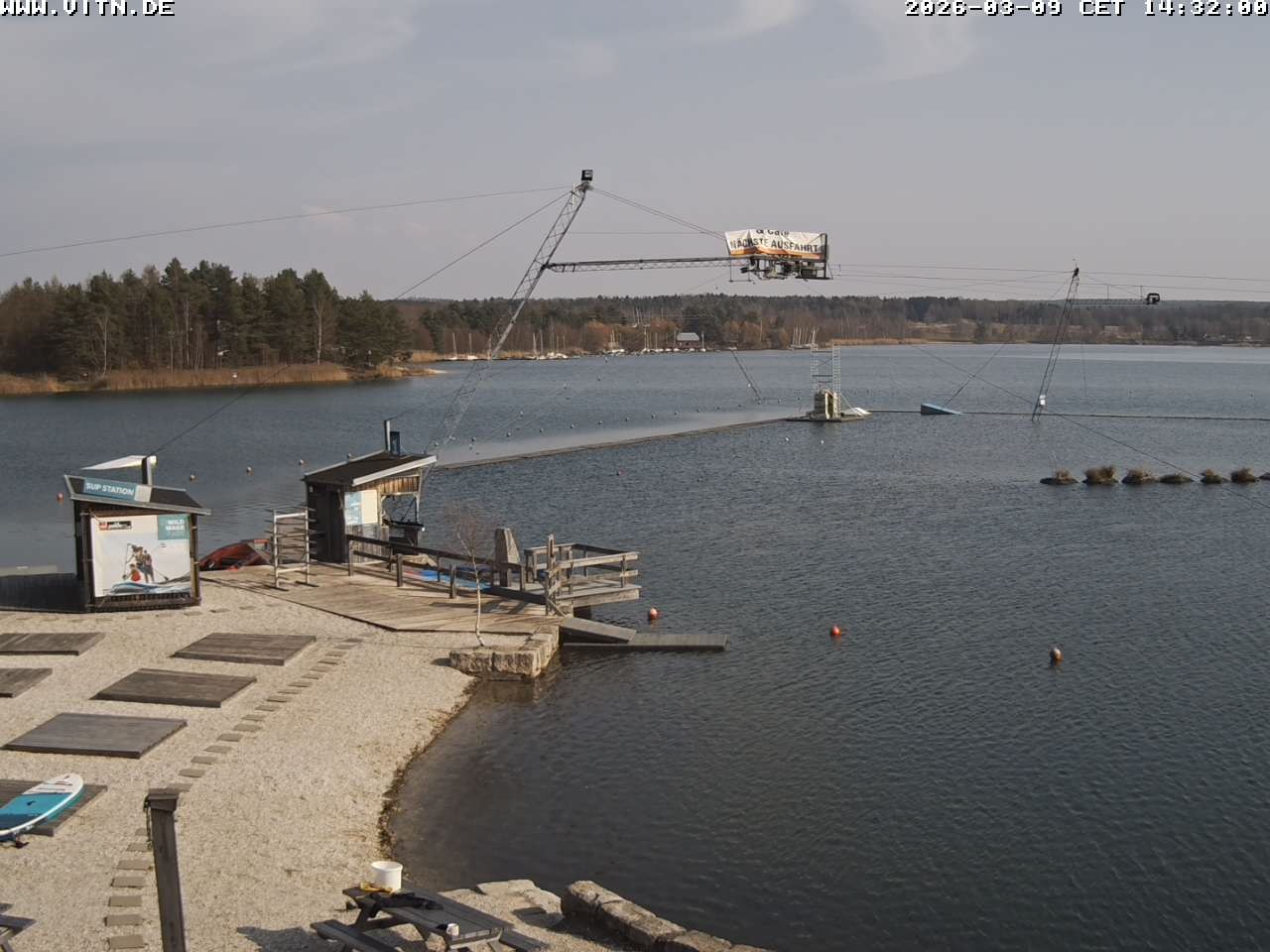 Archiv Foto Webcam Wakeboard- und Wasserskianlage am Steinberger See