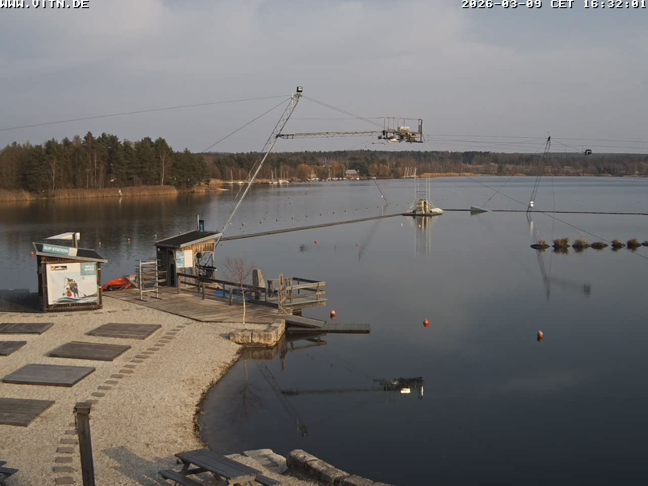 Archiv Foto Webcam Wakeboard- und Wasserskianlage am Steinberger See