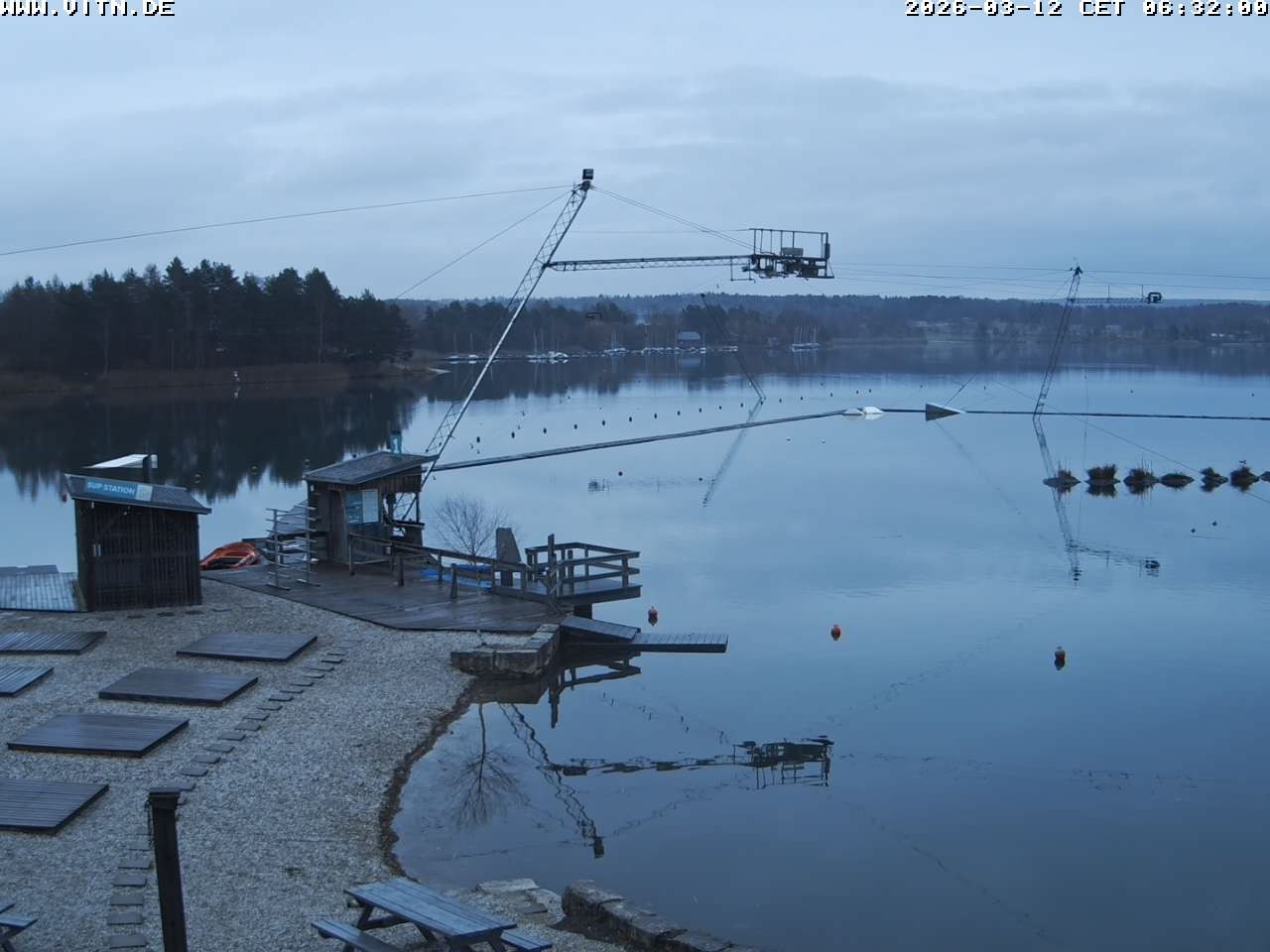 Archiv Foto Webcam Wakeboard- und Wasserskianlage am Steinberger See