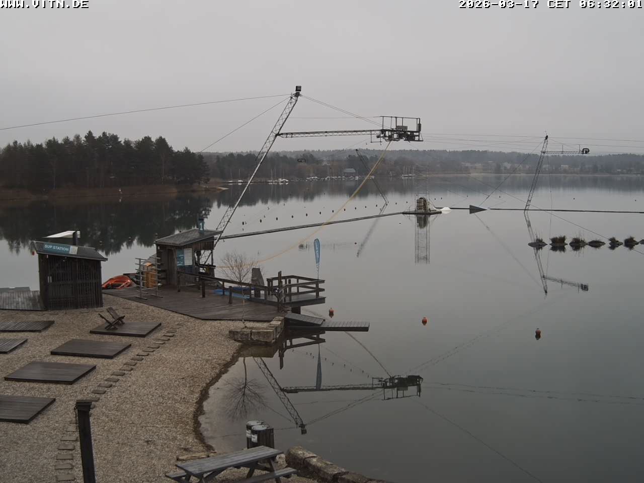 Archiv Foto Webcam Wakeboard- und Wasserskianlage am Steinberger See