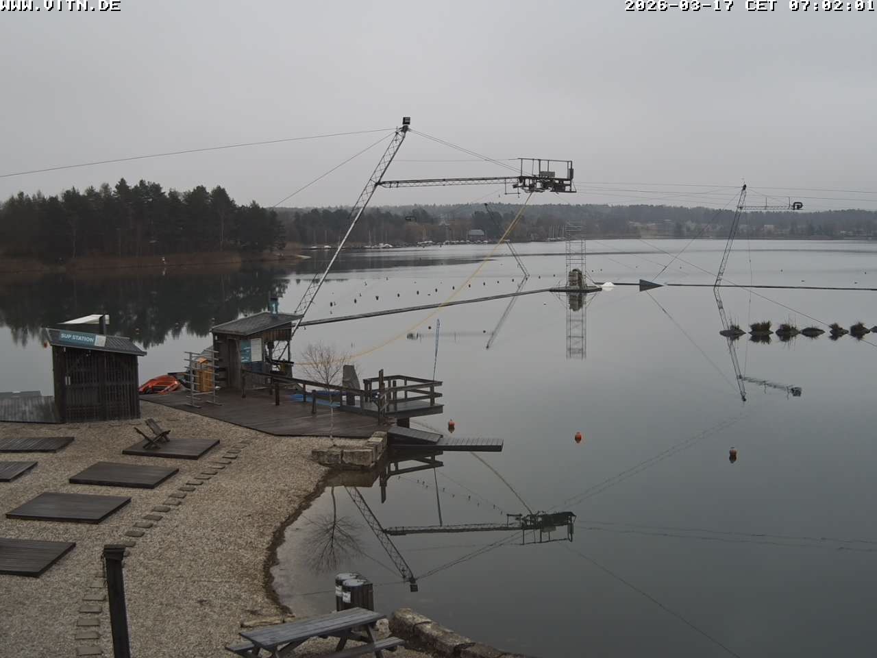 Archiv Foto Webcam Wakeboard- und Wasserskianlage am Steinberger See