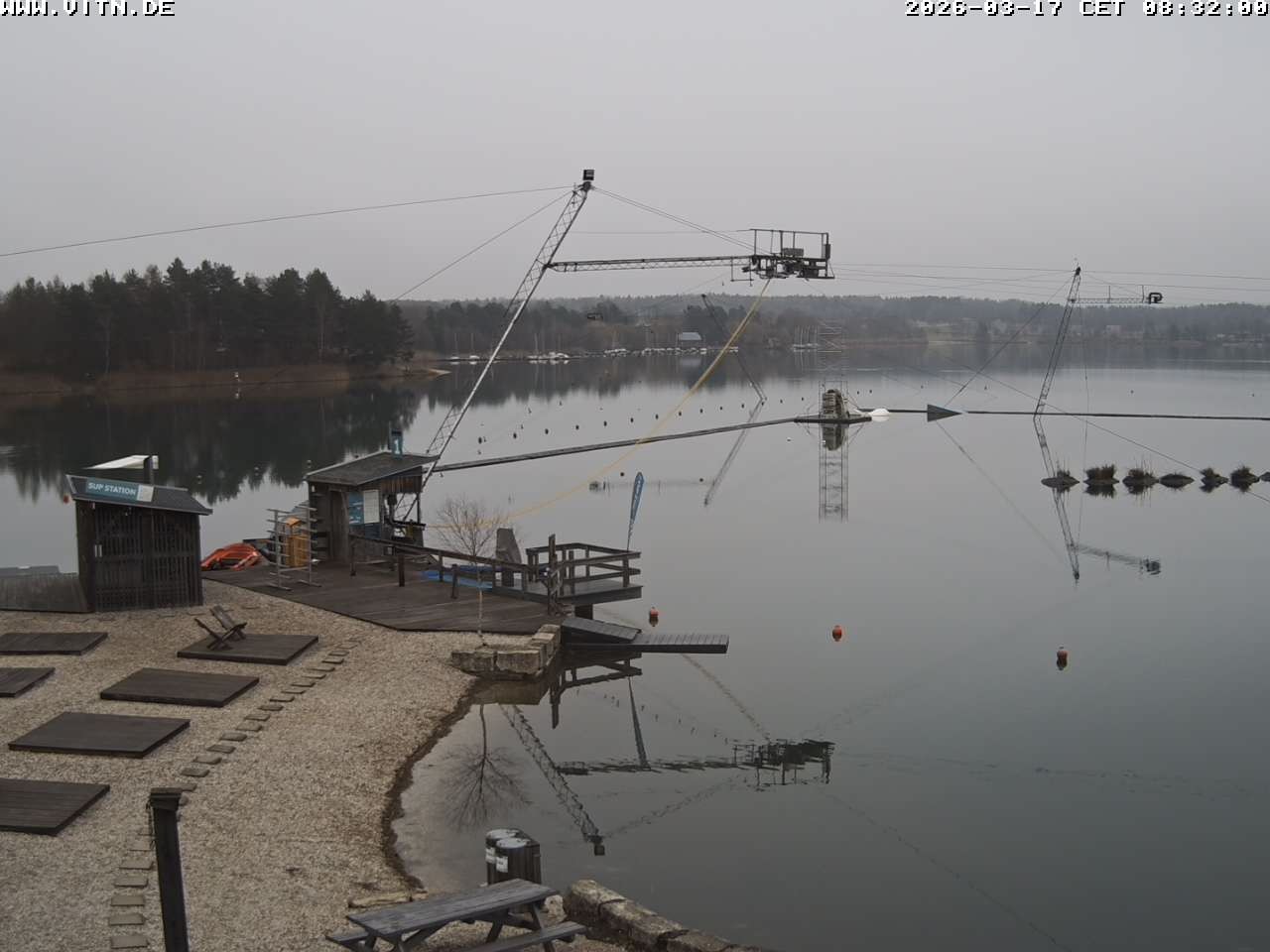 Archiv Foto Webcam Wakeboard- und Wasserskianlage am Steinberger See