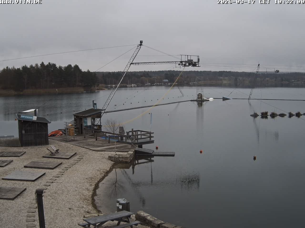 Archiv Foto Webcam Wakeboard- und Wasserskianlage am Steinberger See