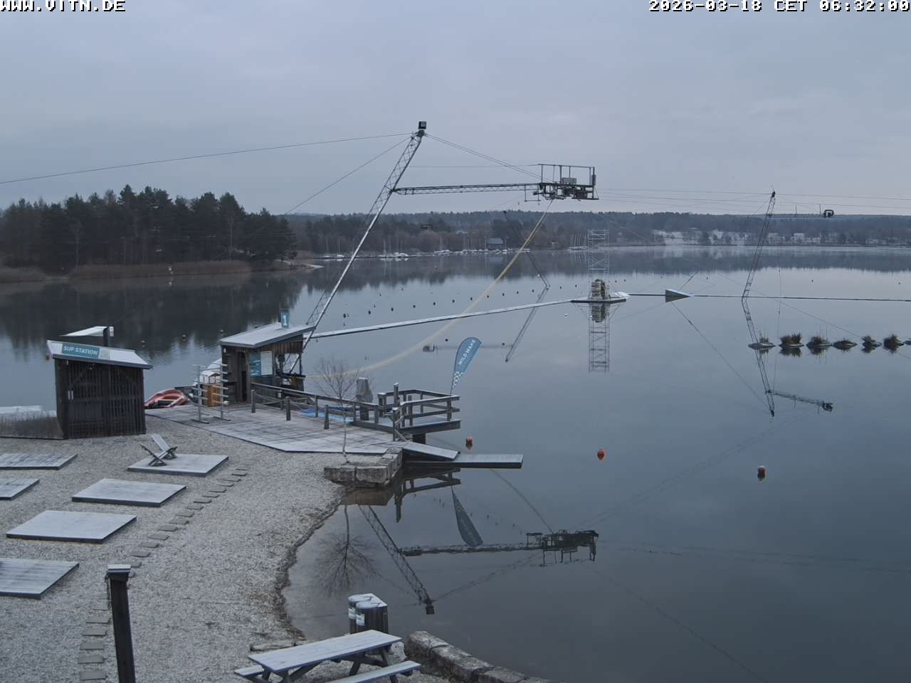 Archiv Foto Webcam Wakeboard- und Wasserskianlage am Steinberger See