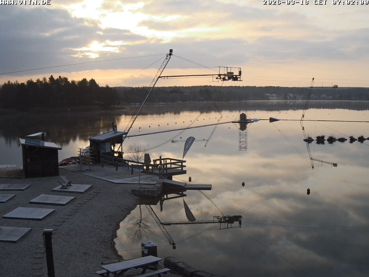 Archiv Foto Webcam Wakeboard- und Wasserskianlage am Steinberger See