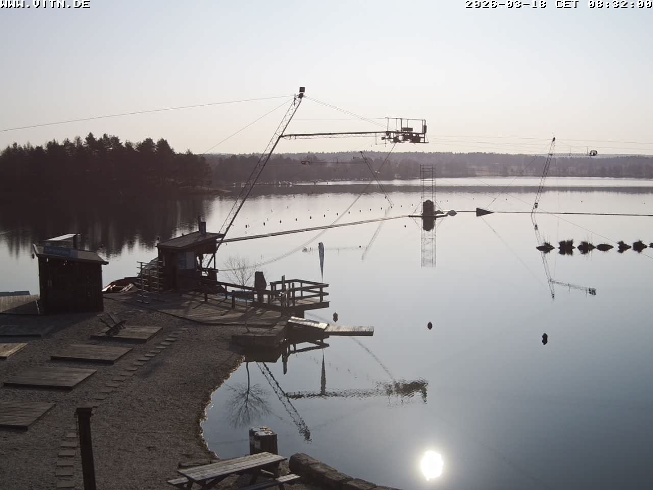 Archiv Foto Webcam Wakeboard- und Wasserskianlage am Steinberger See