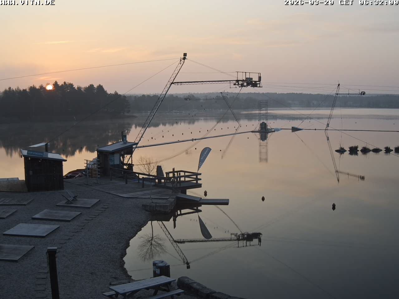 Archiv Foto Webcam Wakeboard- und Wasserskianlage am Steinberger See