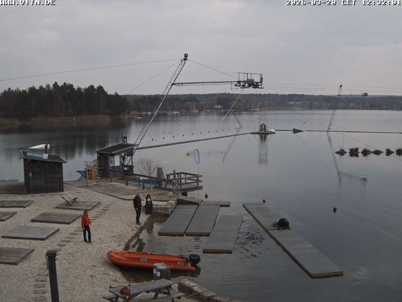 Archiv Foto Webcam Wakeboard- und Wasserskianlage am Steinberger See