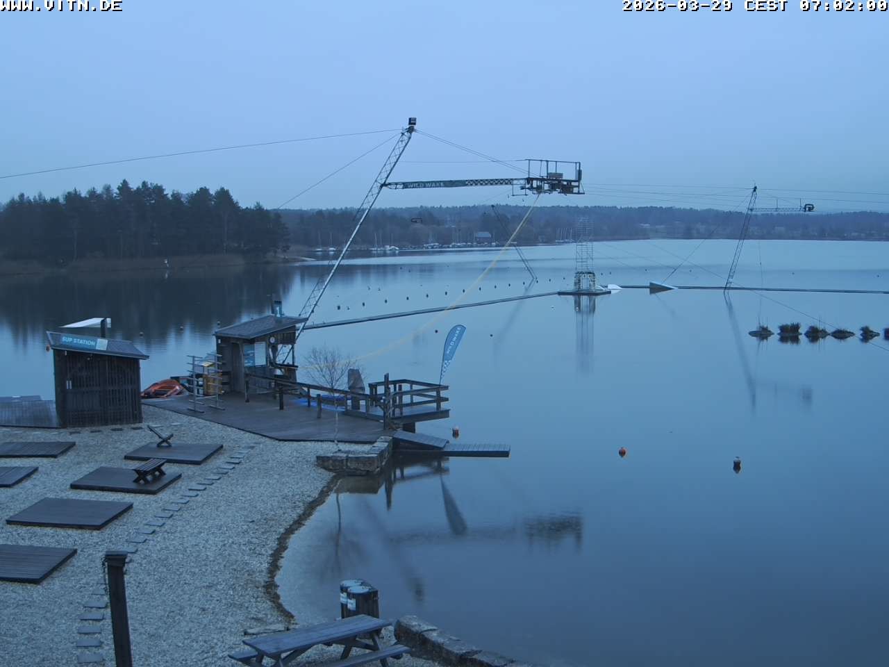 Archiv Foto Webcam Wakeboard- und Wasserskianlage am Steinberger See