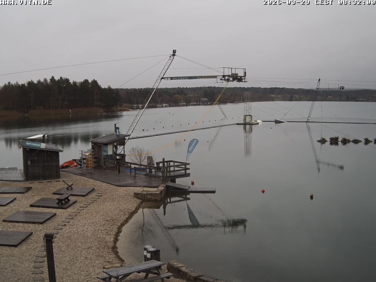 Archiv Foto Webcam Wakeboard- und Wasserskianlage am Steinberger See