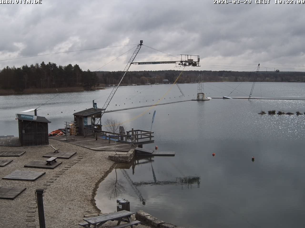 Archiv Foto Webcam Wakeboard- und Wasserskianlage am Steinberger See