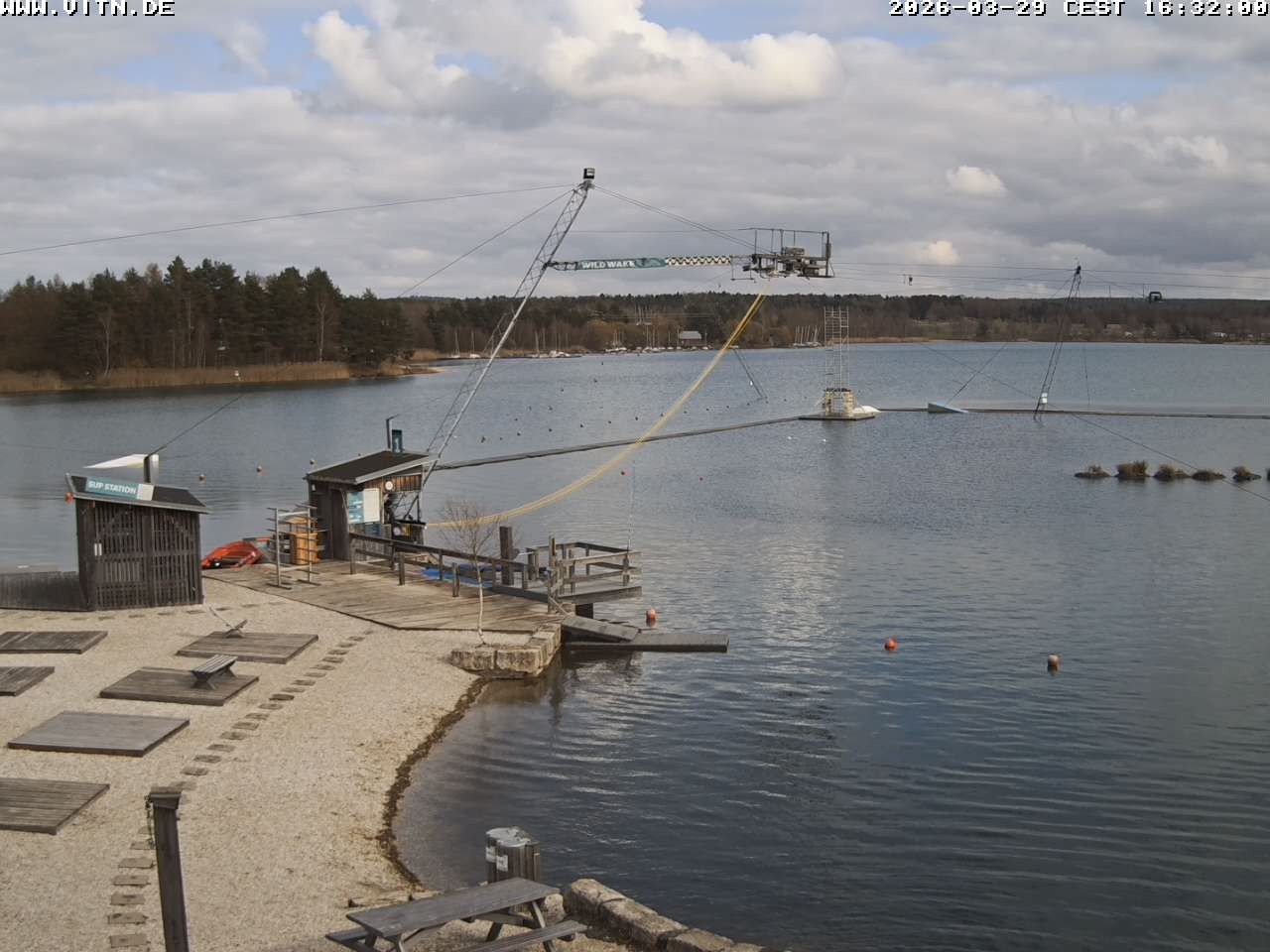 Archiv Foto Webcam Wakeboard- und Wasserskianlage am Steinberger See