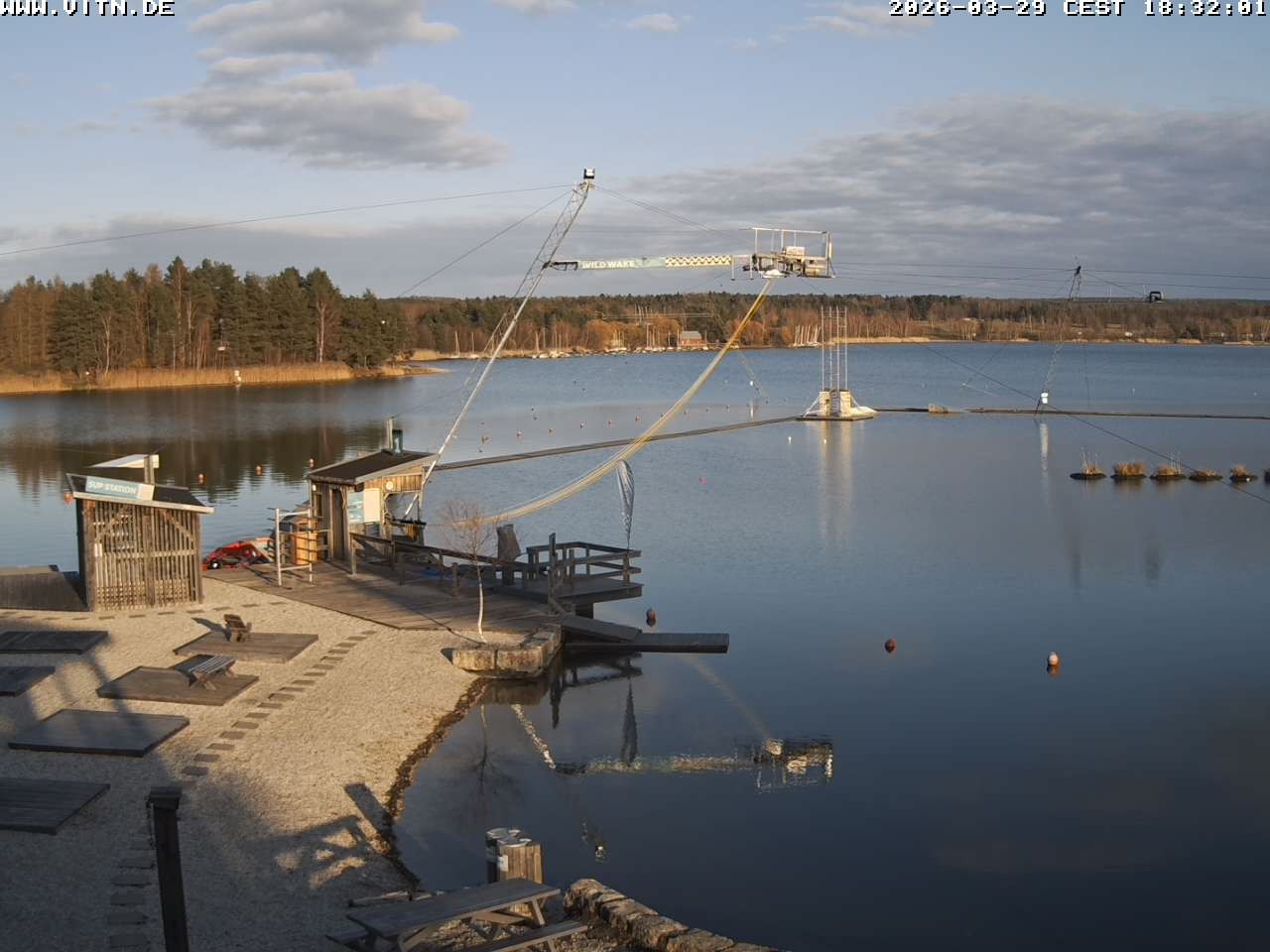 Archiv Foto Webcam Wakeboard- und Wasserskianlage am Steinberger See