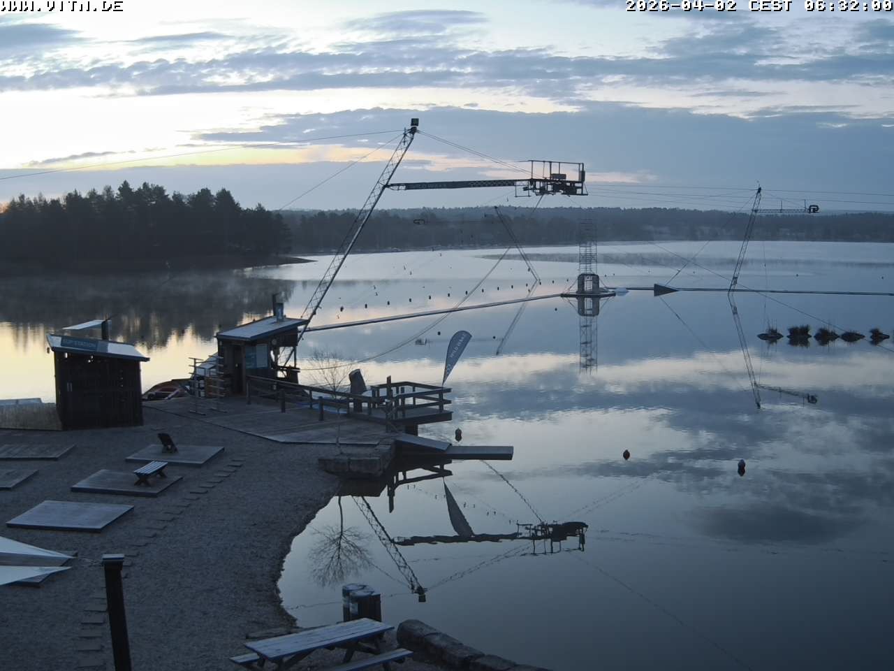 Archiv Foto Webcam Wakeboard- und Wasserskianlage am Steinberger See