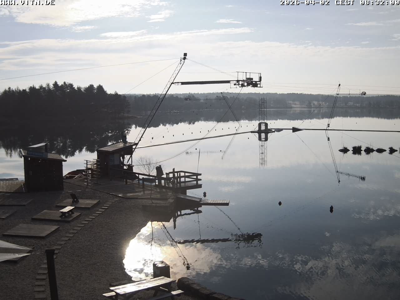 Archiv Foto Webcam Wakeboard- und Wasserskianlage am Steinberger See