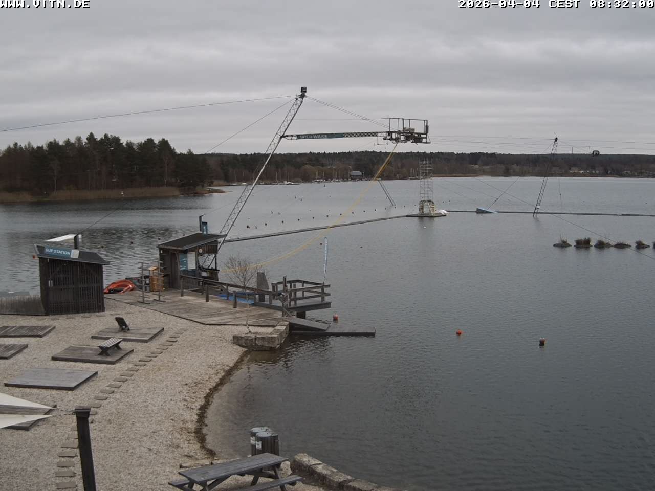Archiv Foto Webcam Wakeboard- und Wasserskianlage am Steinberger See