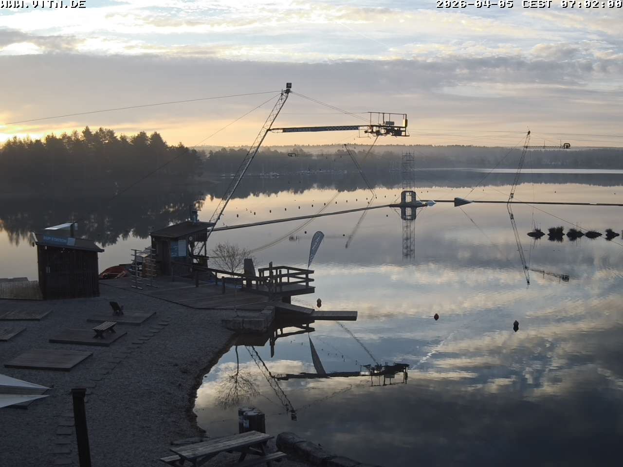 Archiv Foto Webcam Wakeboard- und Wasserskianlage am Steinberger See