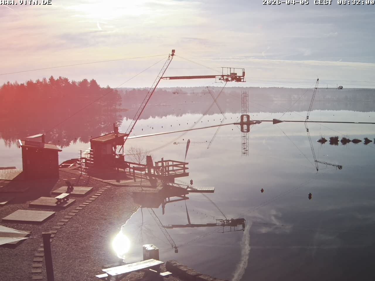 Archiv Foto Webcam Wakeboard- und Wasserskianlage am Steinberger See
