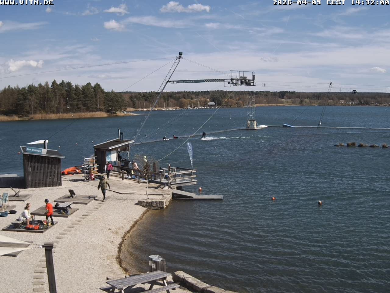 Archiv Foto Webcam Wakeboard- und Wasserskianlage am Steinberger See