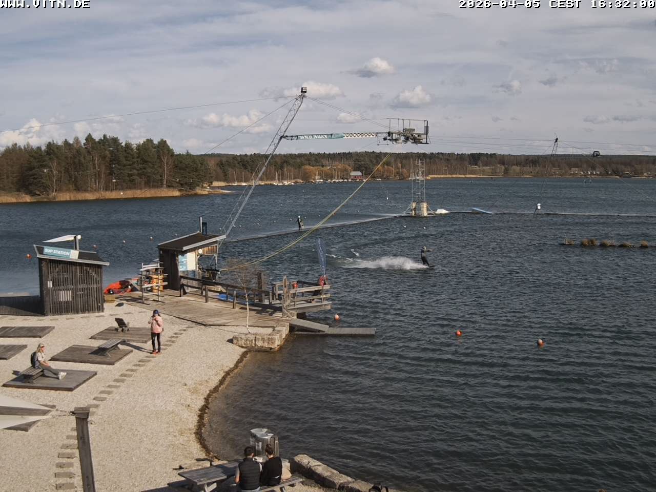 Archiv Foto Webcam Wakeboard- und Wasserskianlage am Steinberger See