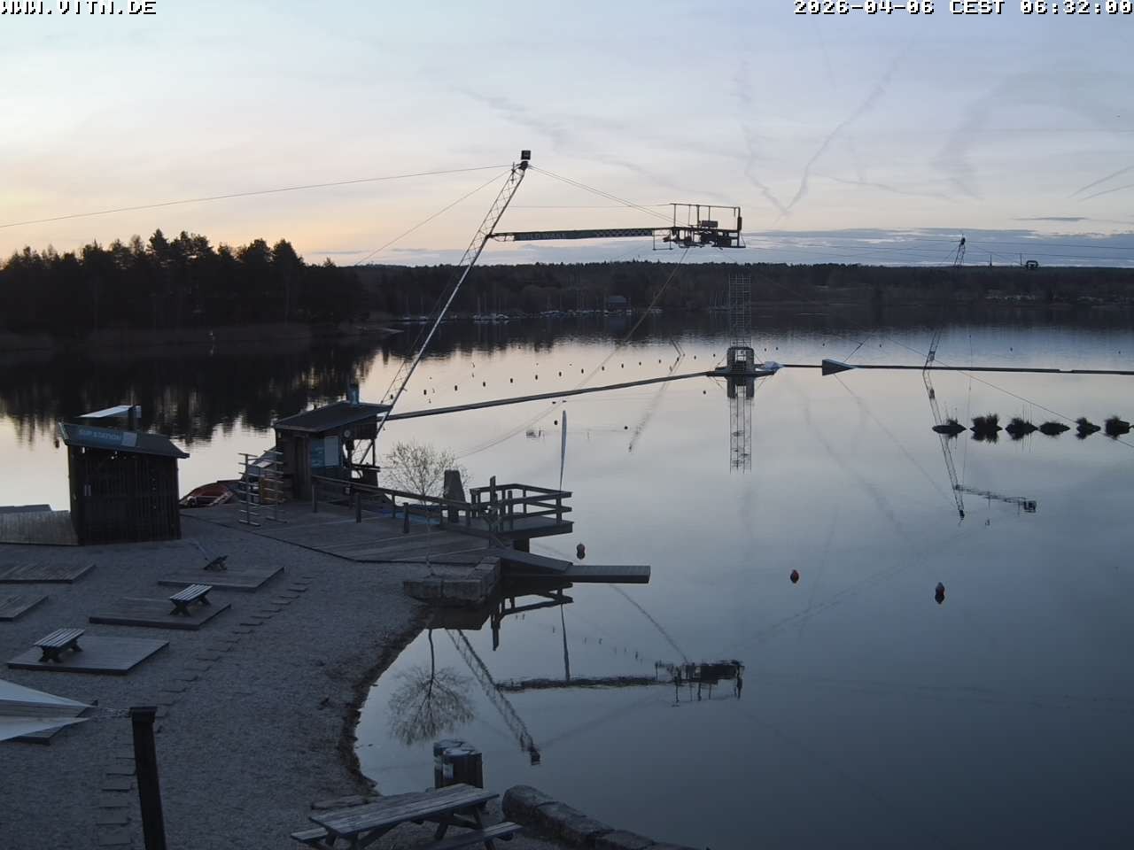 Archiv Foto Webcam Wakeboard- und Wasserskianlage am Steinberger See