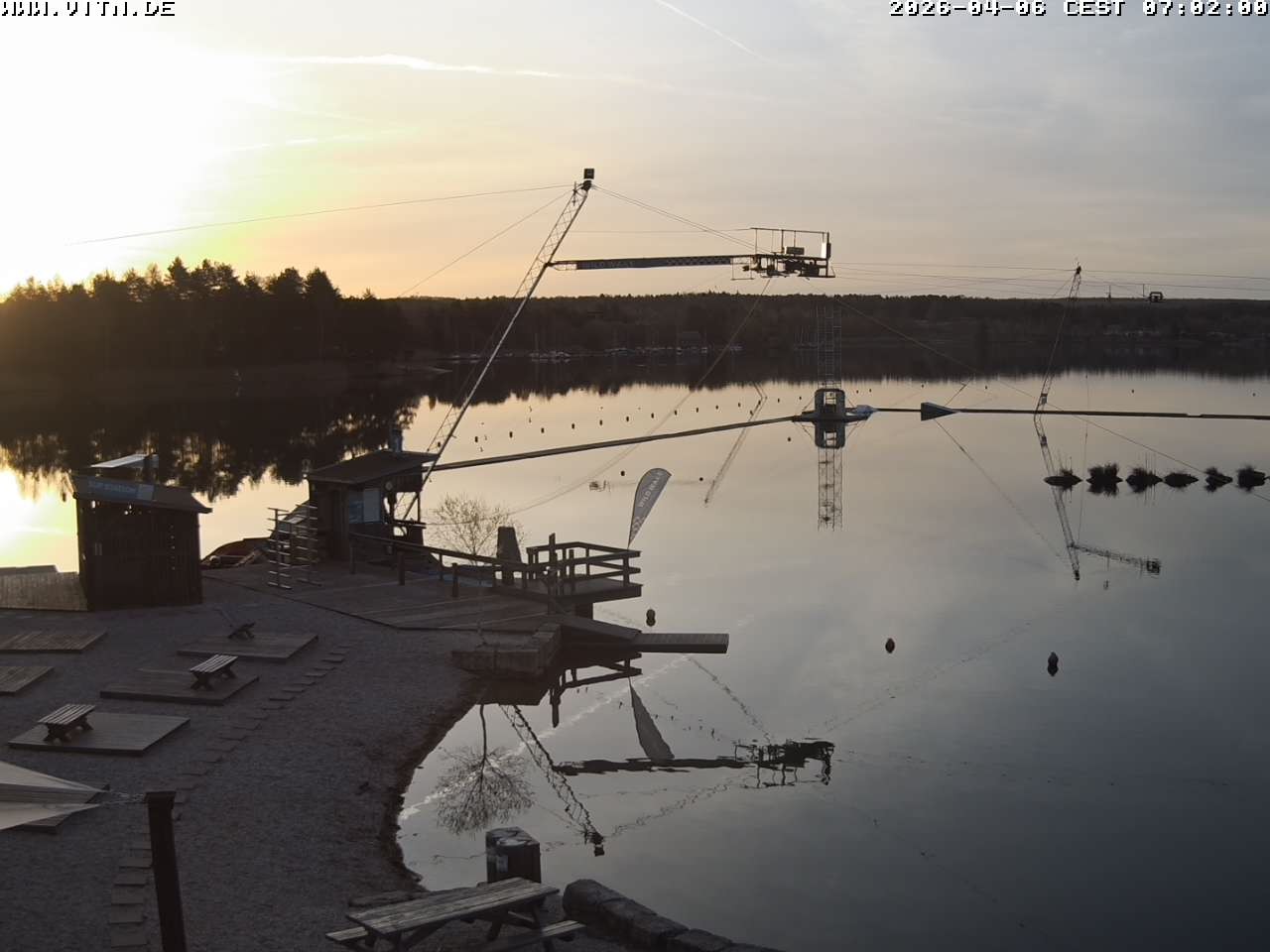 Archiv Foto Webcam Wakeboard- und Wasserskianlage am Steinberger See