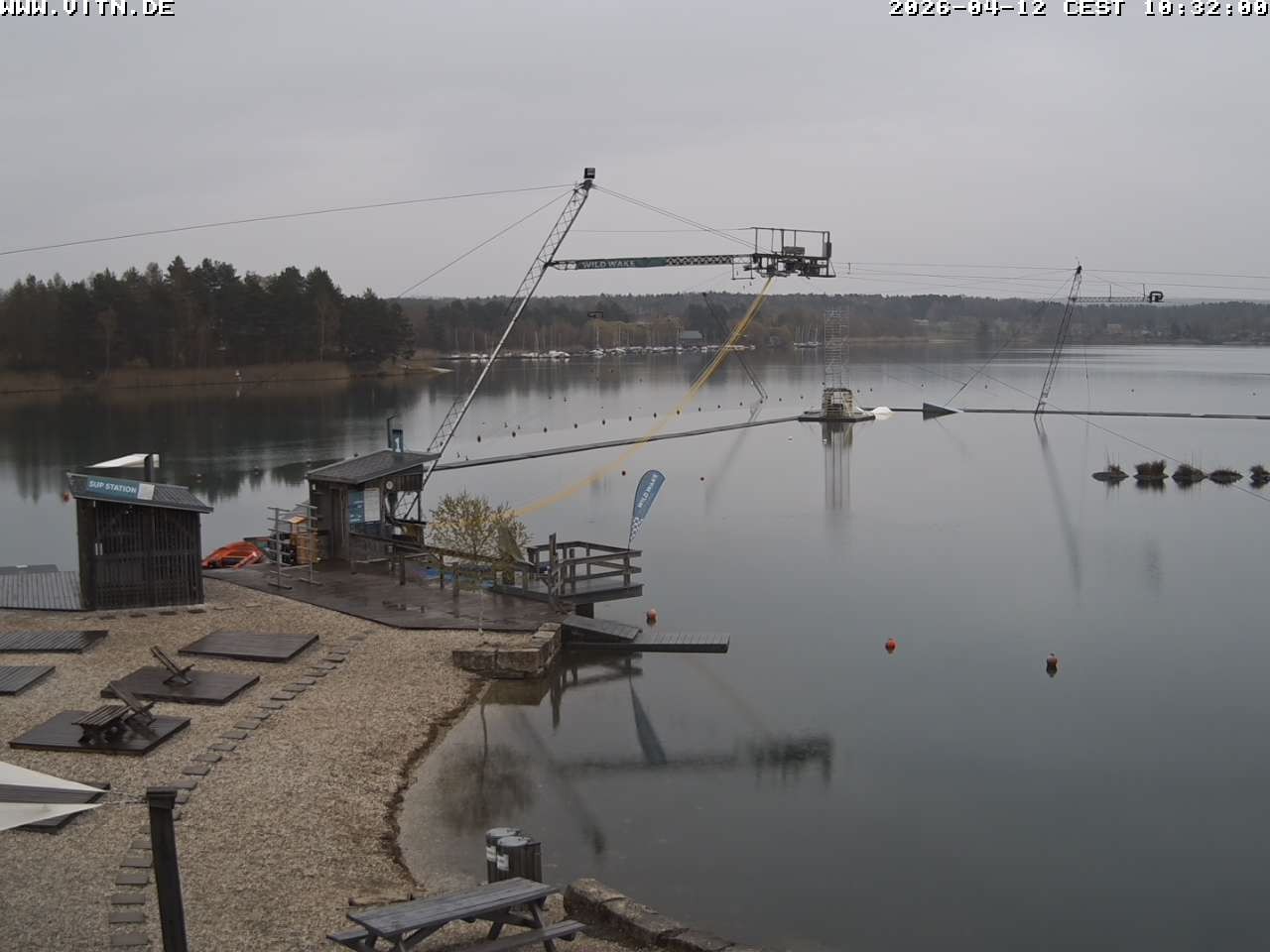 Archiv Foto Webcam Wakeboard- und Wasserskianlage am Steinberger See