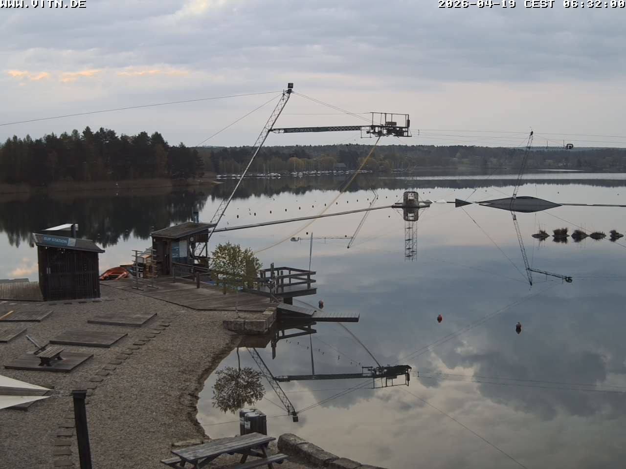 Archiv Foto Webcam Wakeboard- und Wasserskianlage am Steinberger See