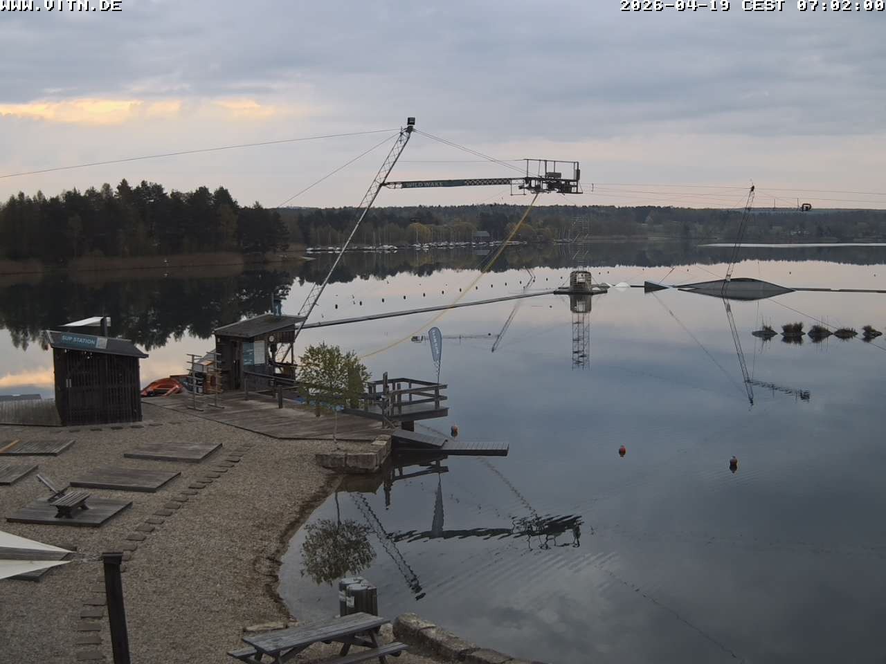 Archiv Foto Webcam Wakeboard- und Wasserskianlage am Steinberger See