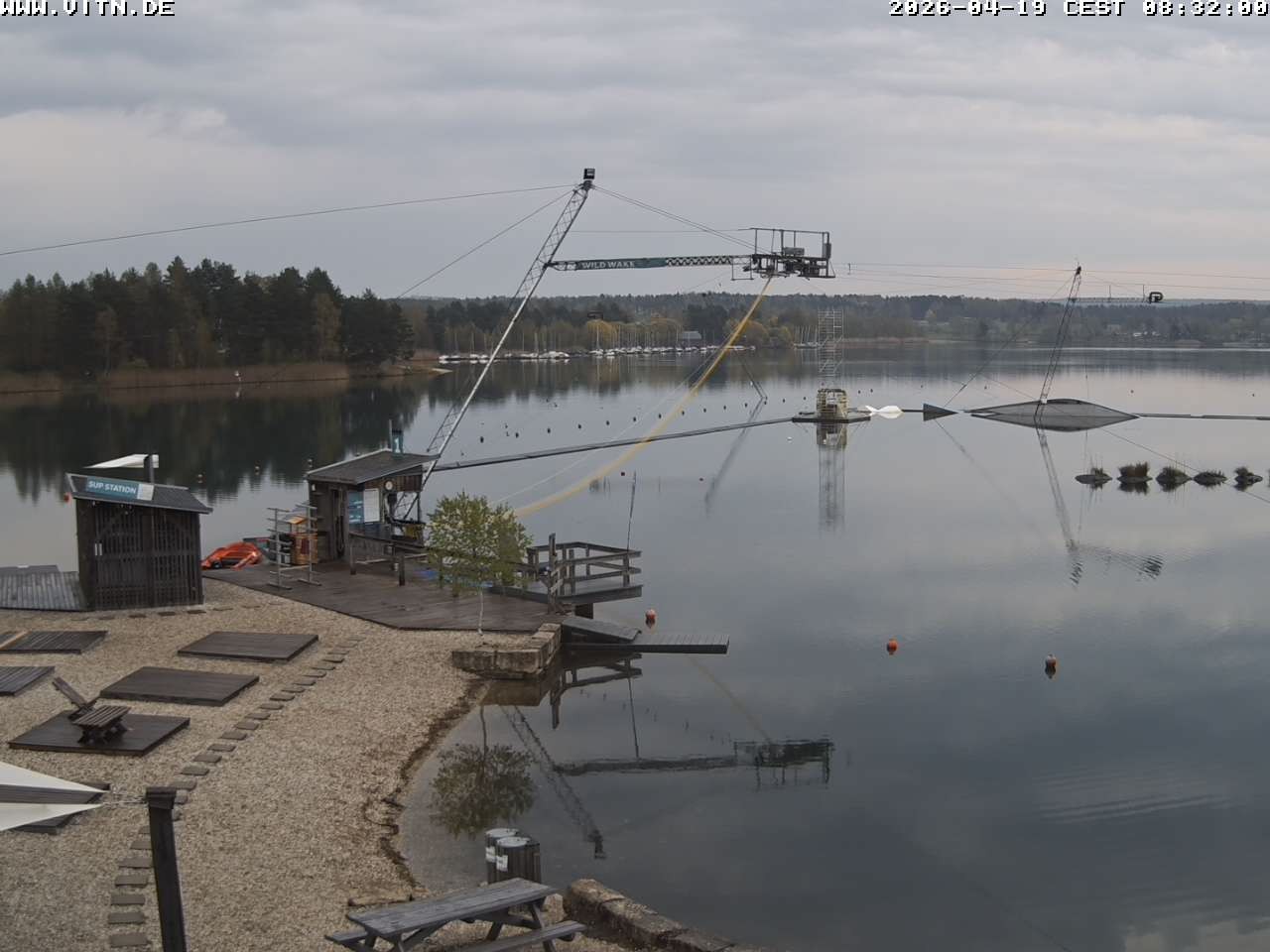 Archiv Foto Webcam Wakeboard- und Wasserskianlage am Steinberger See