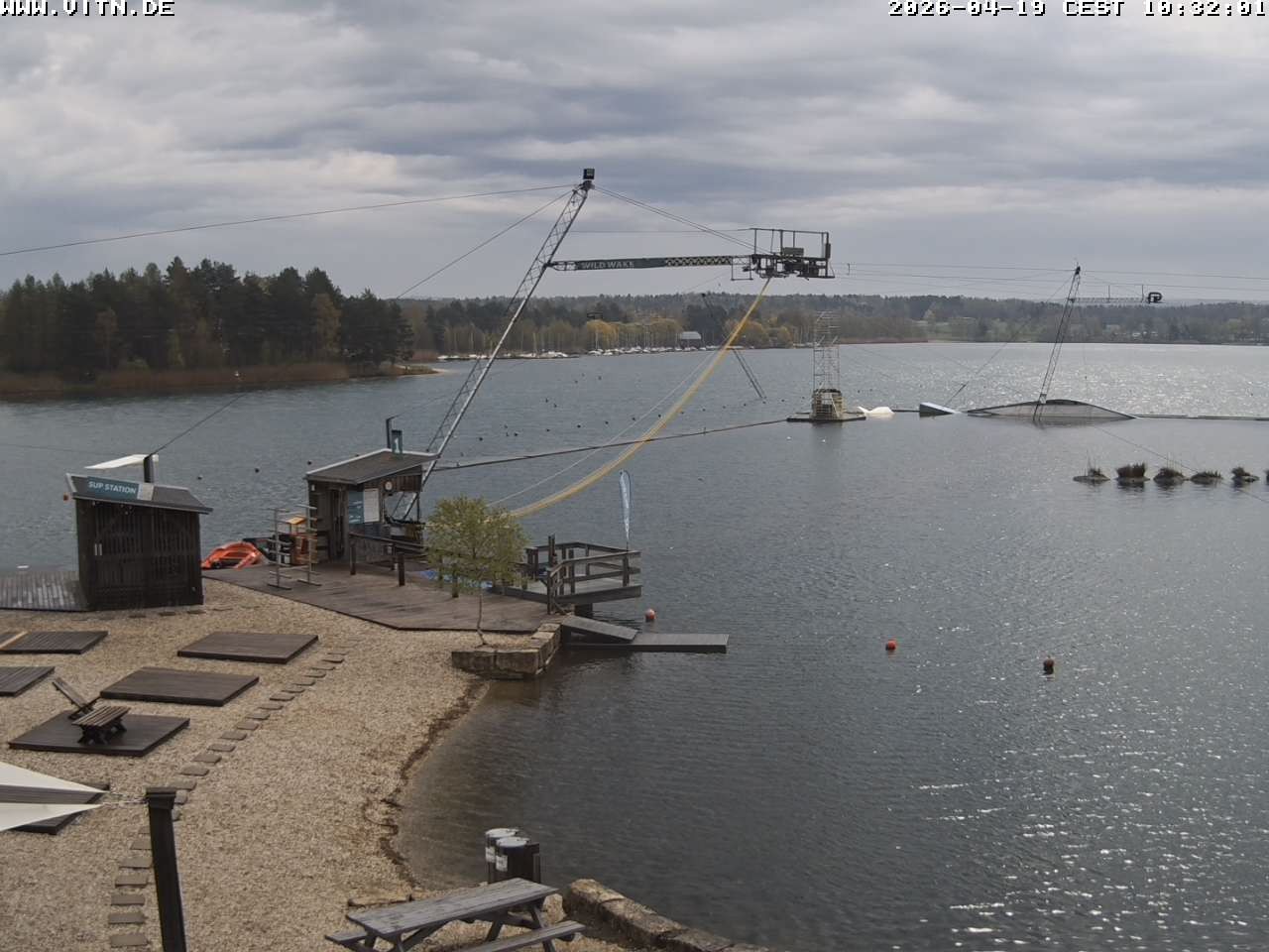 Archiv Foto Webcam Wakeboard- und Wasserskianlage am Steinberger See