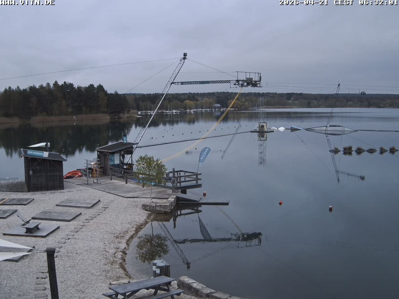 Archiv Foto Webcam Wakeboard- und Wasserskianlage am Steinberger See