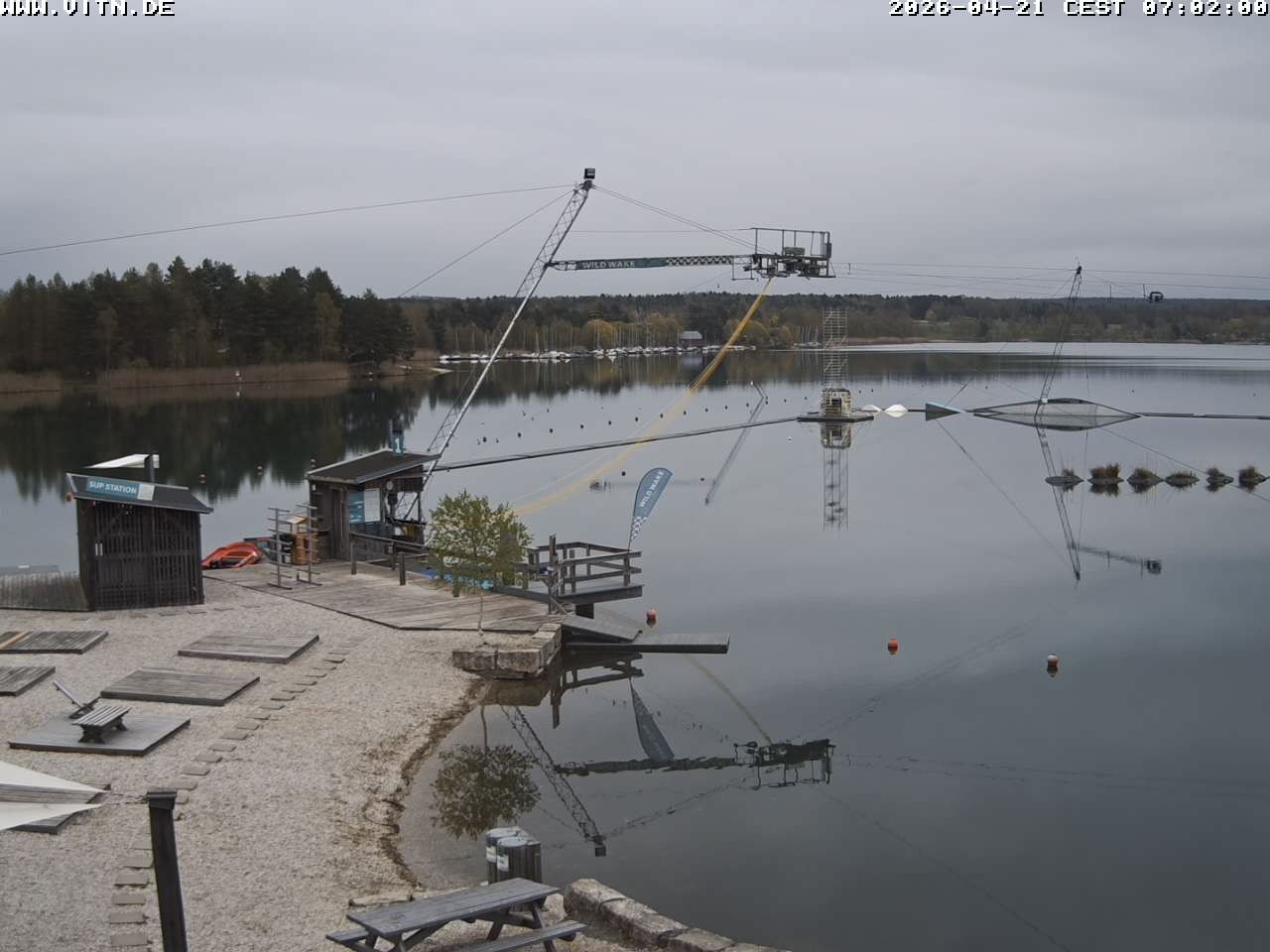 Archiv Foto Webcam Wakeboard- und Wasserskianlage am Steinberger See