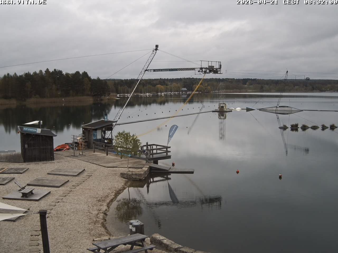 Archiv Foto Webcam Wakeboard- und Wasserskianlage am Steinberger See
