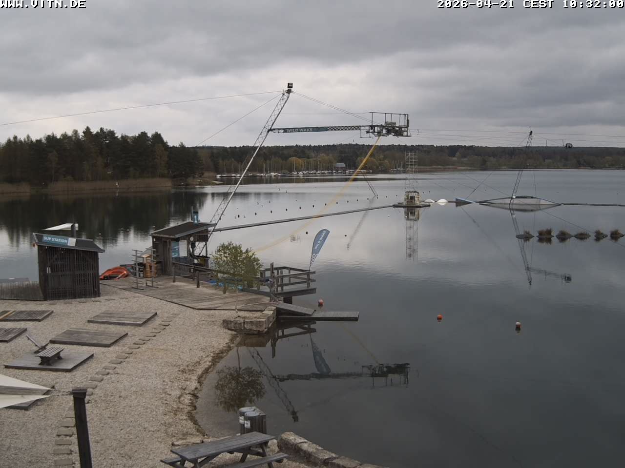 Archiv Foto Webcam Wakeboard- und Wasserskianlage am Steinberger See
