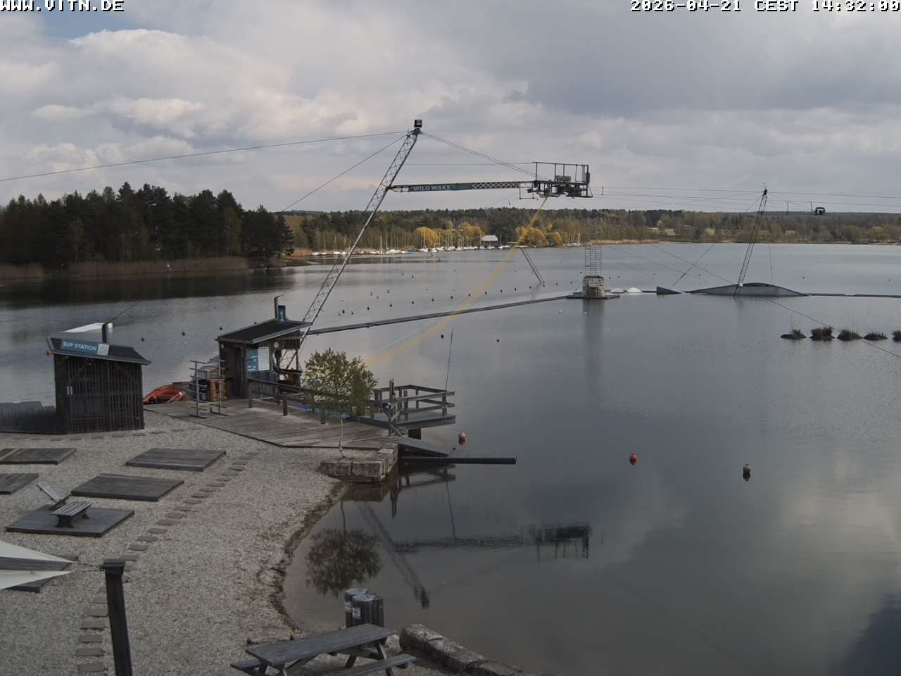 Archiv Foto Webcam Wakeboard- und Wasserskianlage am Steinberger See