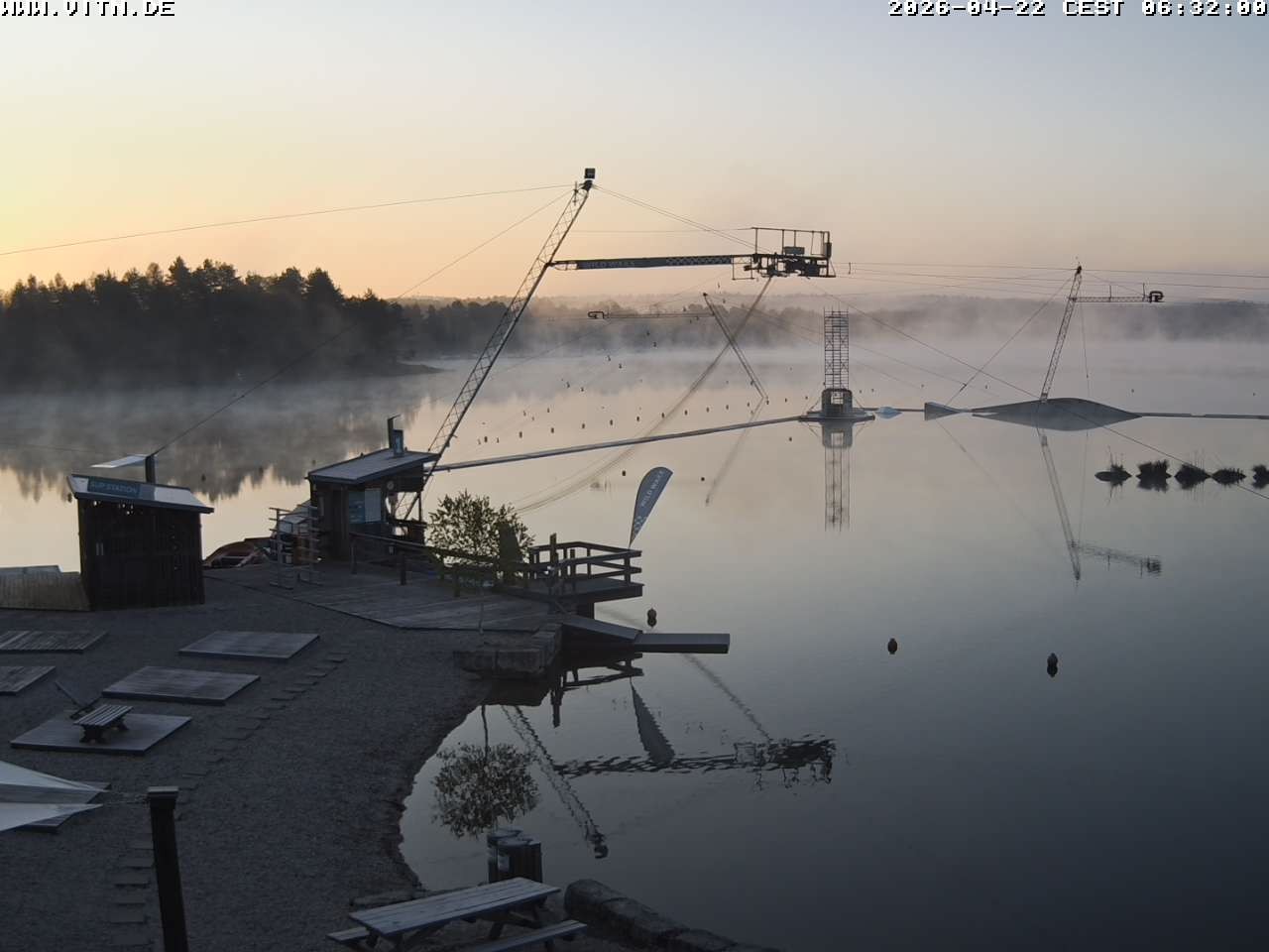 Archiv Foto Webcam Wakeboard- und Wasserskianlage am Steinberger See
