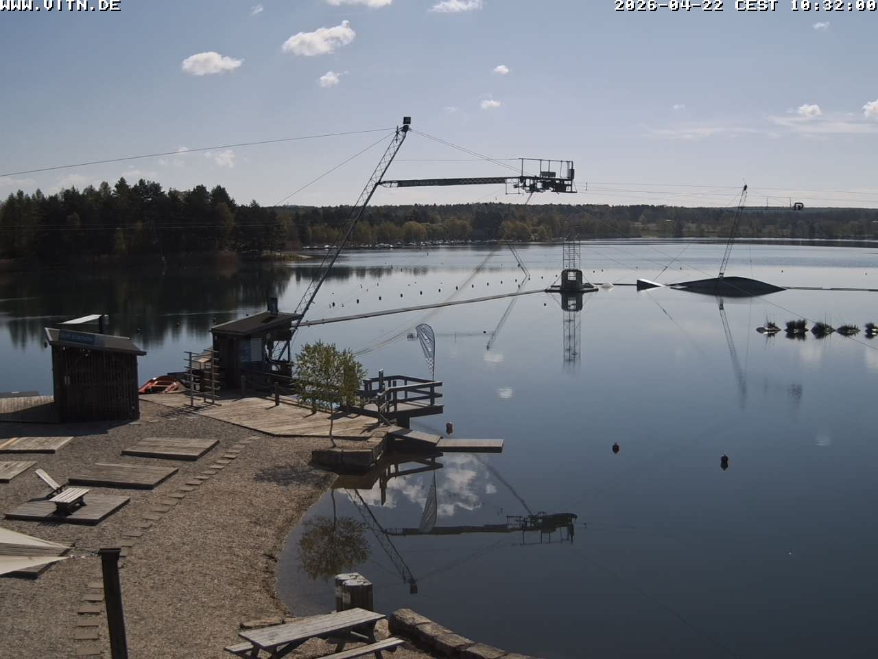 Archiv Foto Webcam Wakeboard- und Wasserskianlage am Steinberger See