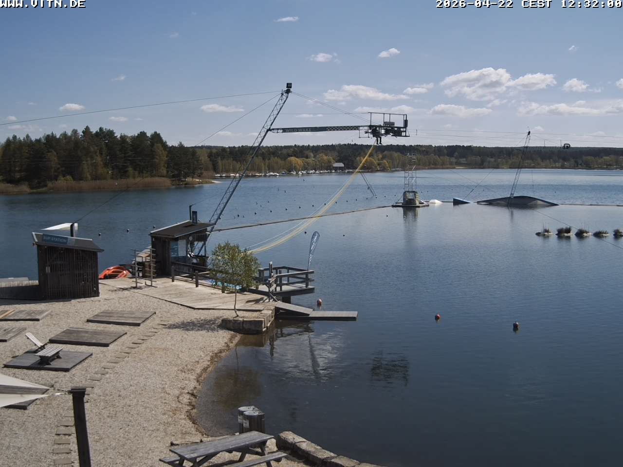 Archiv Foto Webcam Wakeboard- und Wasserskianlage am Steinberger See