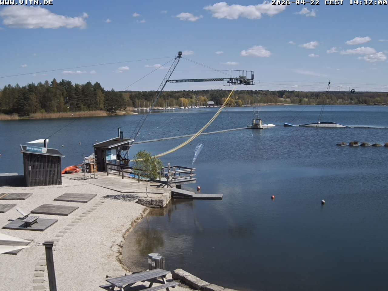 Archiv Foto Webcam Wakeboard- und Wasserskianlage am Steinberger See