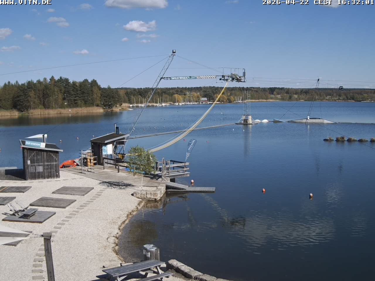 Archiv Foto Webcam Wakeboard- und Wasserskianlage am Steinberger See