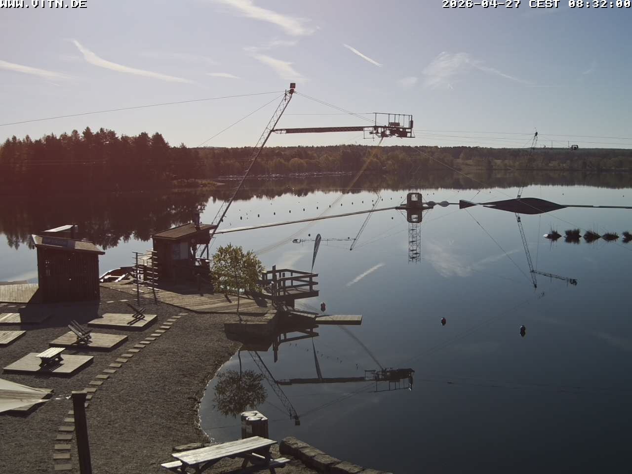 Archiv Foto Webcam Wakeboard- und Wasserskianlage am Steinberger See