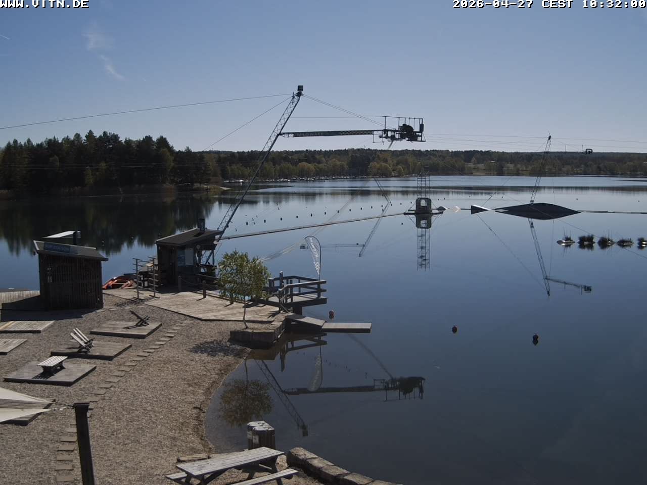 Archiv Foto Webcam Wakeboard- und Wasserskianlage am Steinberger See