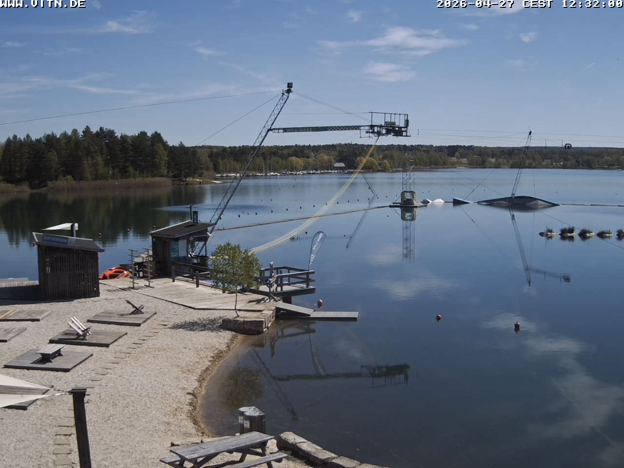 Archiv Foto Webcam Wakeboard- und Wasserskianlage am Steinberger See