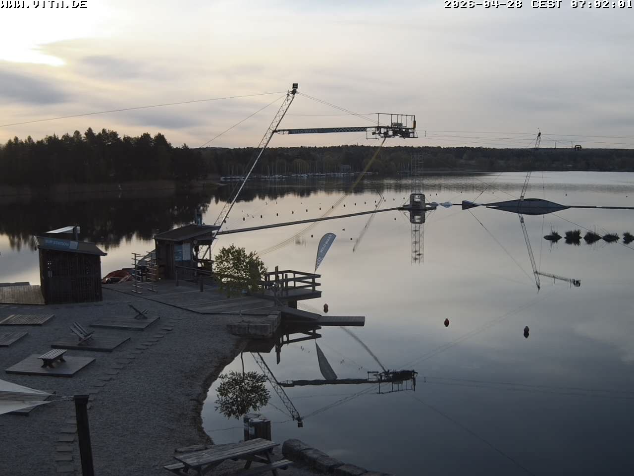 Archiv Foto Webcam Wakeboard- und Wasserskianlage am Steinberger See