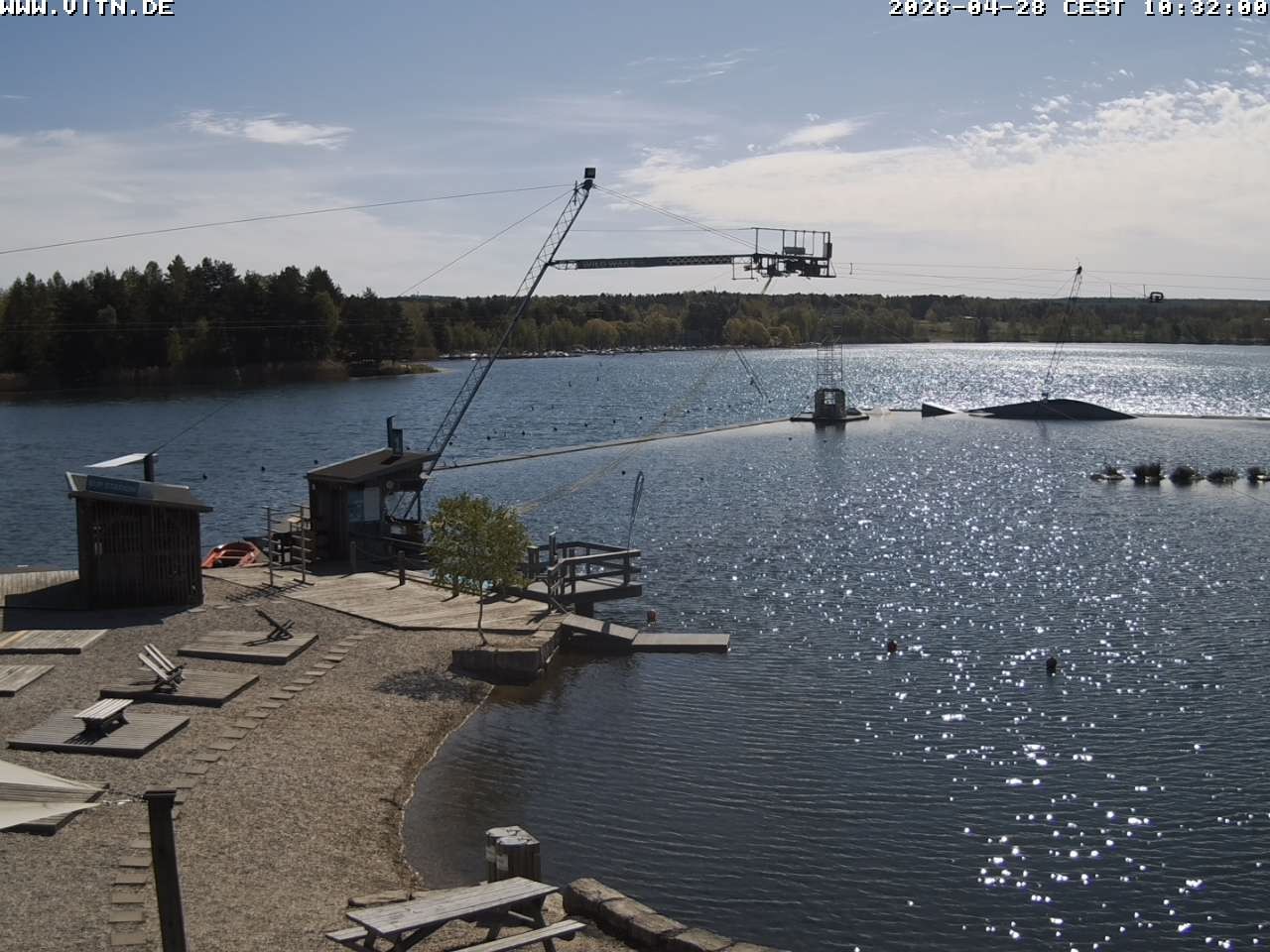 Archiv Foto Webcam Wakeboard- und Wasserskianlage am Steinberger See