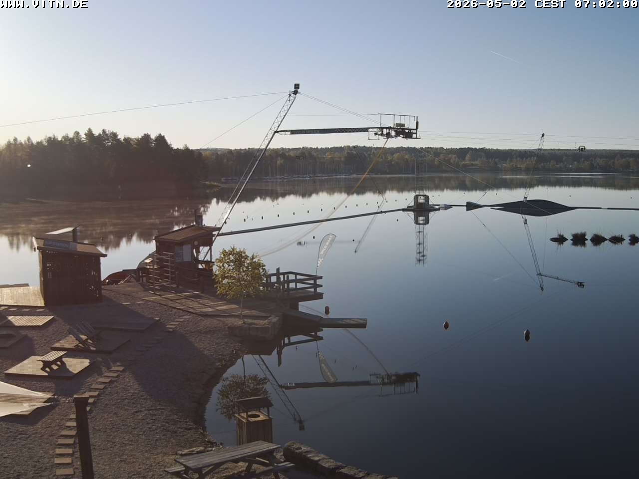 Archiv Foto Webcam Wakeboard- und Wasserskianlage am Steinberger See