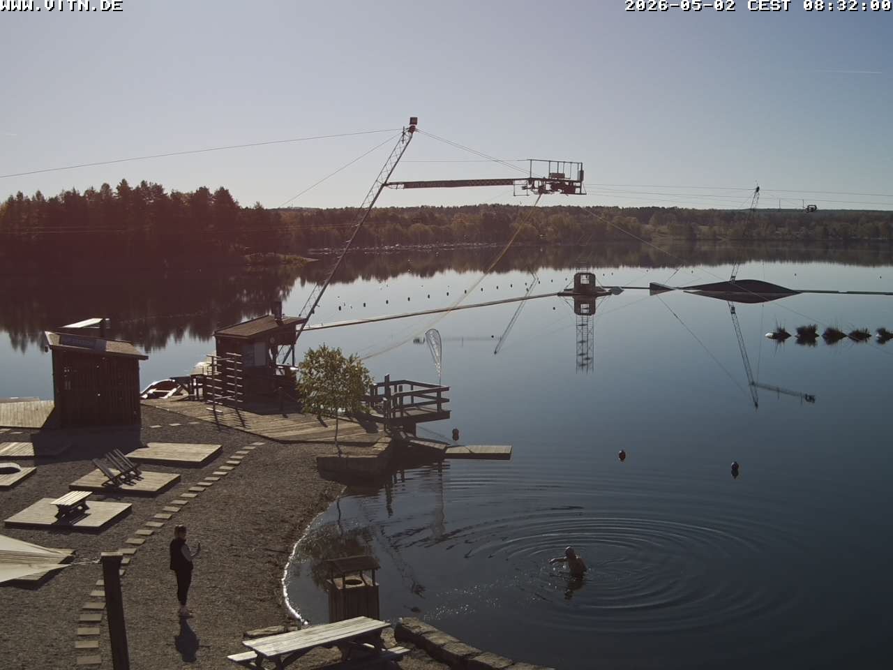 Archiv Foto Webcam Wakeboard- und Wasserskianlage am Steinberger See